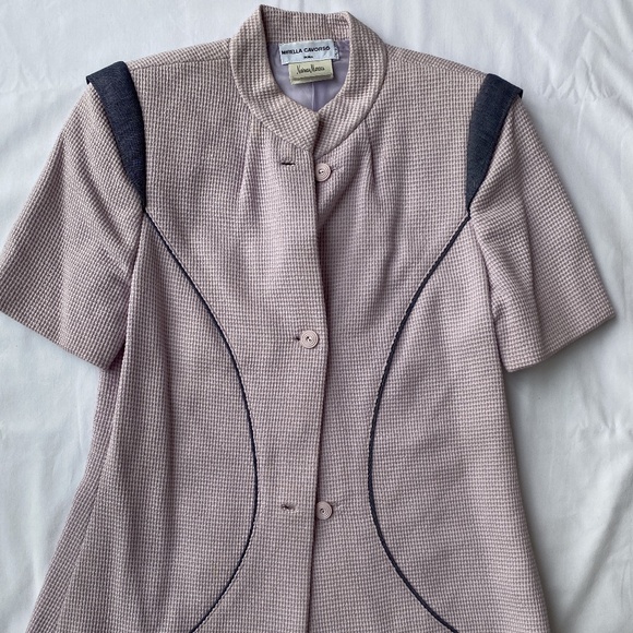 Vintage 80s style Mirella Cavorso lavender short sleeve jacket, size 8 (?). - Picture 1 of 8